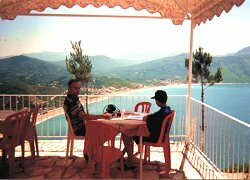 Photograph from Afionas over Agios Georgios Bay