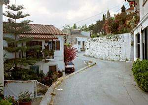 Narrow road through Pagi