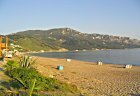 Photograph of lovely sandy beach at Agios Georgios, Corfu. More photographs of the beach within the site. 